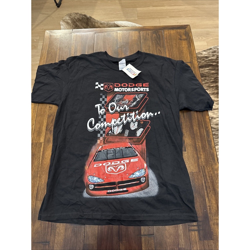 Vintage Dodge Motorsports 2003 XL Black Shirt NASCAR T-shirt Double Sided Size L